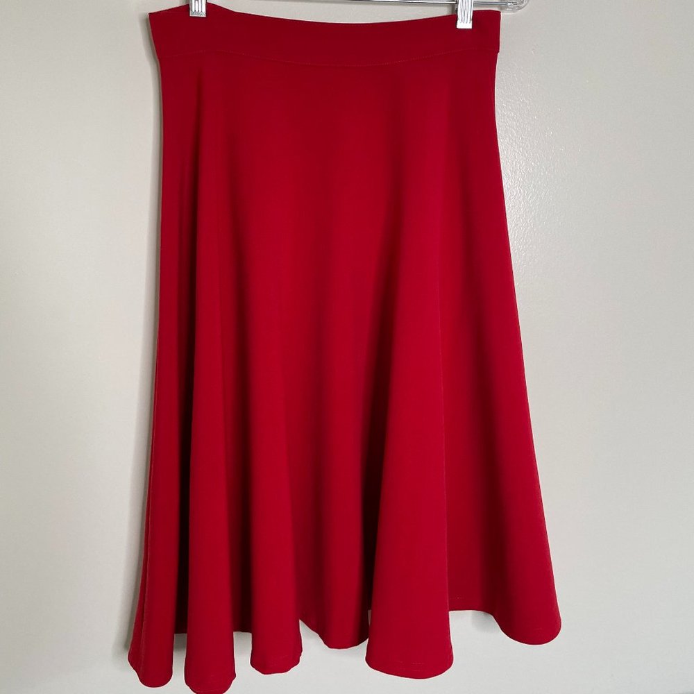 Red A-Line Skirt By ModCloth, Size L